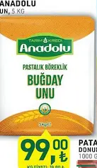 TARIM KREDİ ANADOLU UN 5 KG fiyat ve kampanya bilgisi